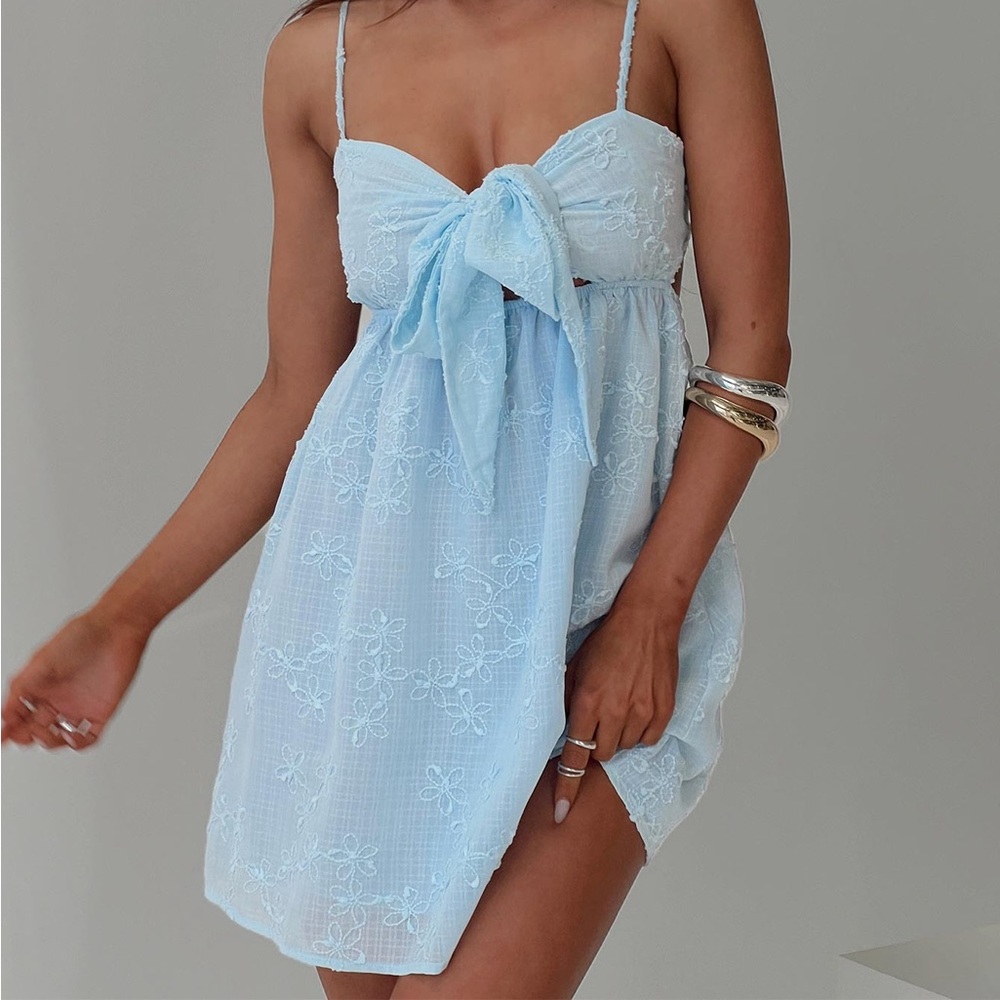 Princess Polly Granno Mini Dress Light Blue